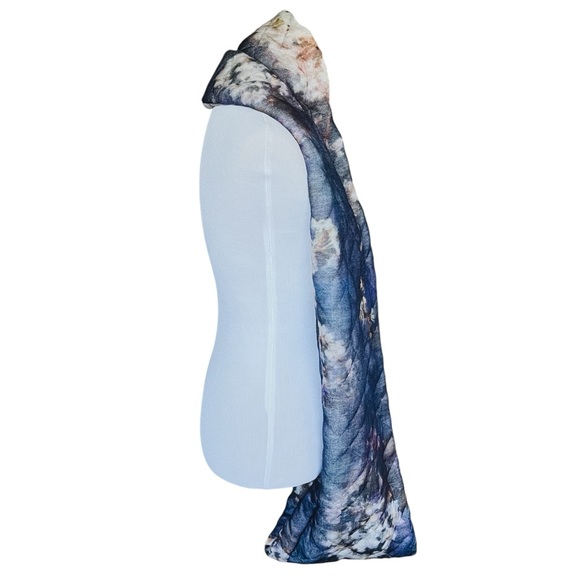 Anthropologie Bl-nk Luculia Watercolor Floral Multicolor Quilted Infinity Scarf - Picture 3 of 8